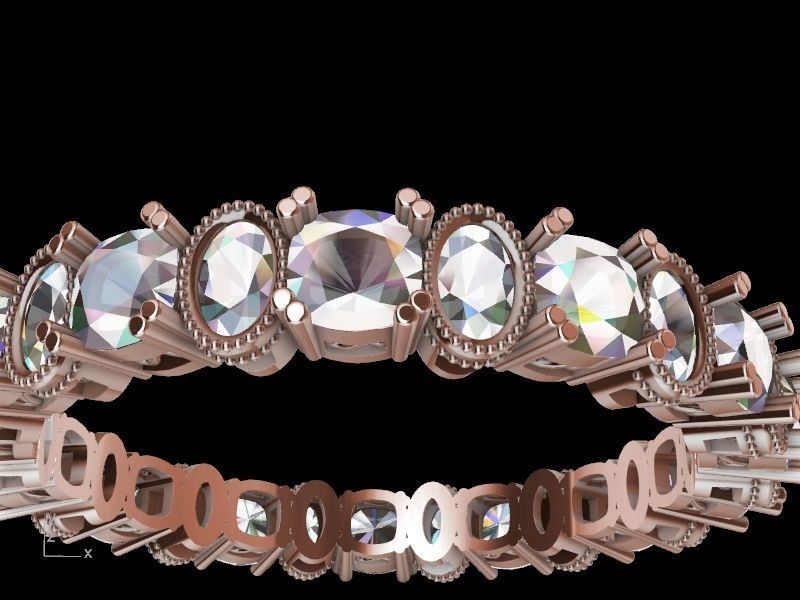 oval cushion eternity ring stl verified 3D print model_2