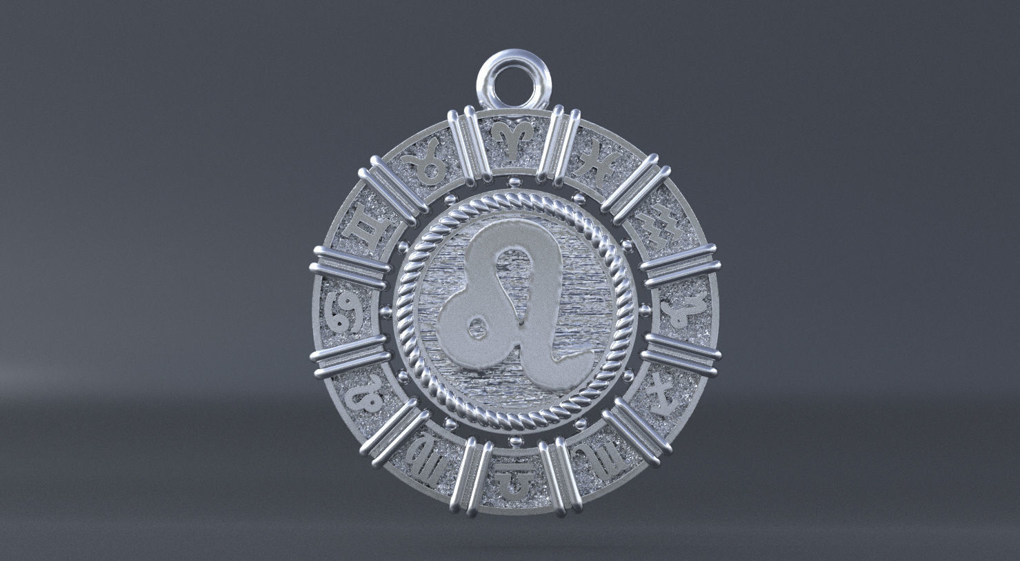 Zodiac symbol LEO  3D print model 3D print model_5