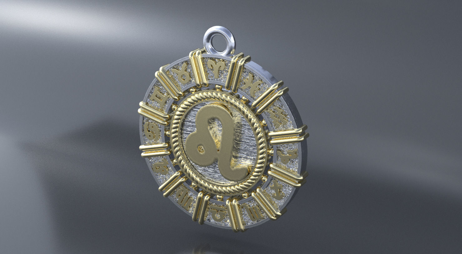 Zodiac symbol LEO  3D print model 3D print model_2