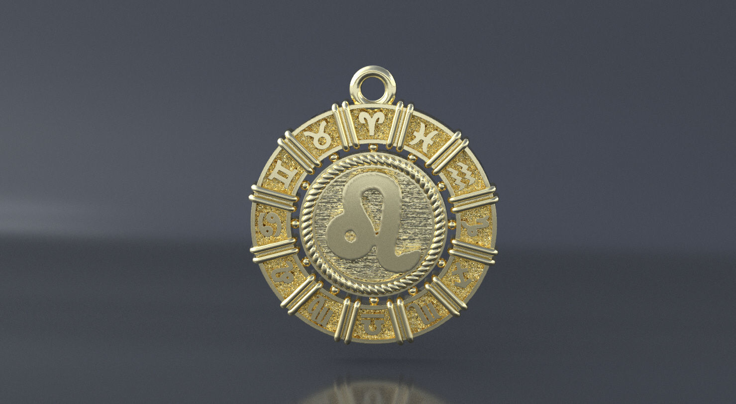 Zodiac symbol LEO  3D print model 3D print model_3