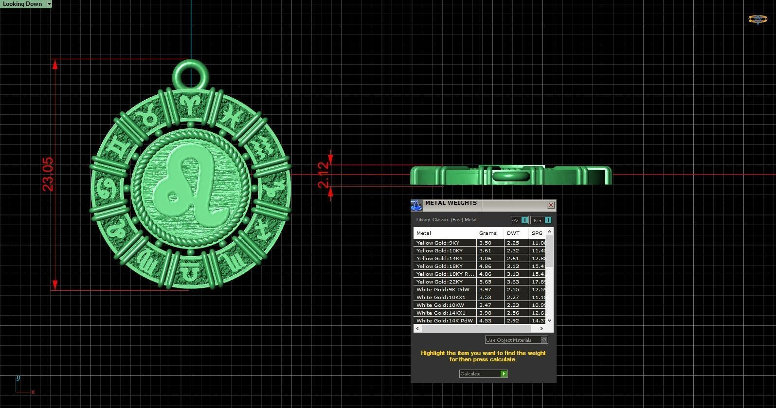 Zodiac symbol LEO  3D print model 3D print model_7