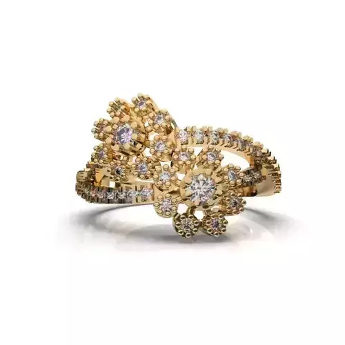 Fashion Diamond Ring 3d Print Model