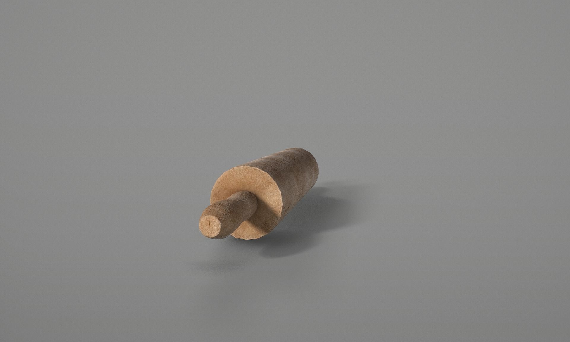 Wooden Rolling Pin  Low-poly 3D model_9