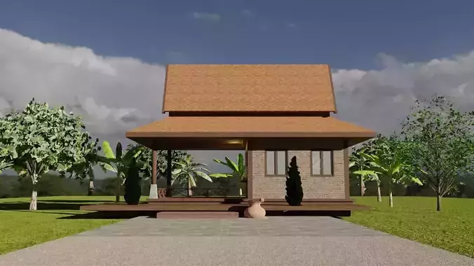 Tropical small house - 1 3D model