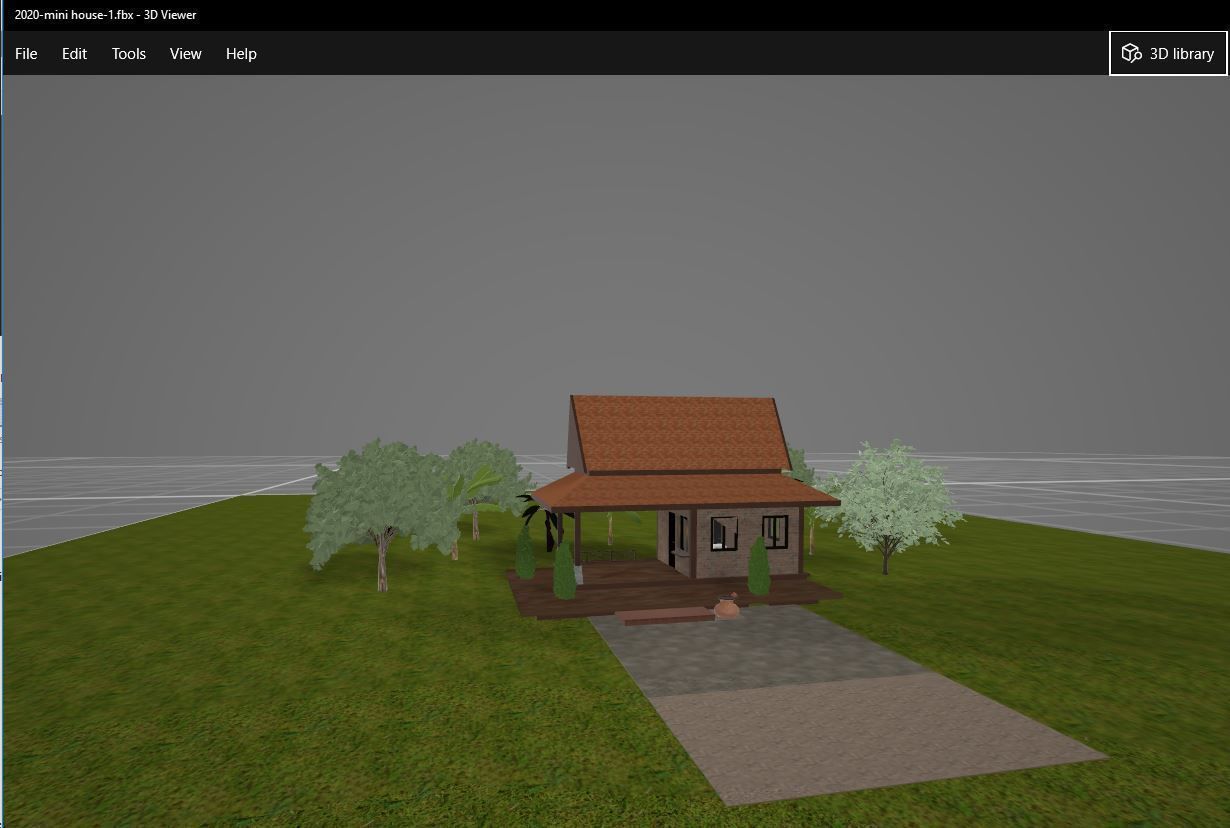 Tropical small house - 1 3D model_8