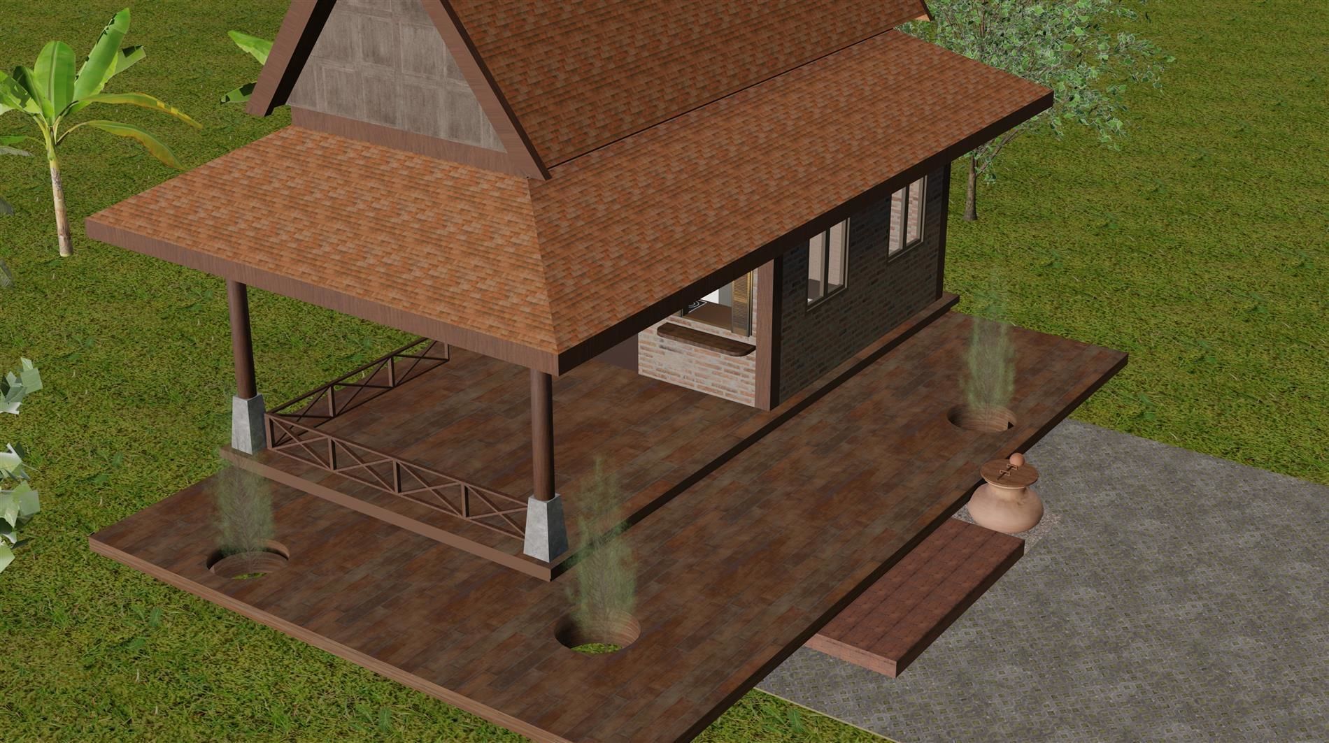 Tropical small house - 1 3D model_5