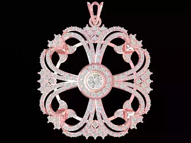 luxury diamond art pendant for women 3233