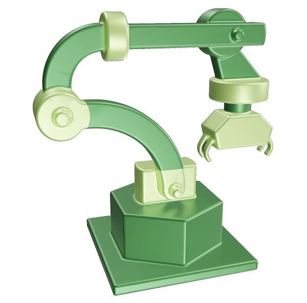 Fabulous Robot Arm Toy Low-poly 3D model_4