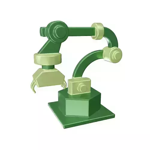 Fabulous Robot Arm Toy Low-poly 3D model