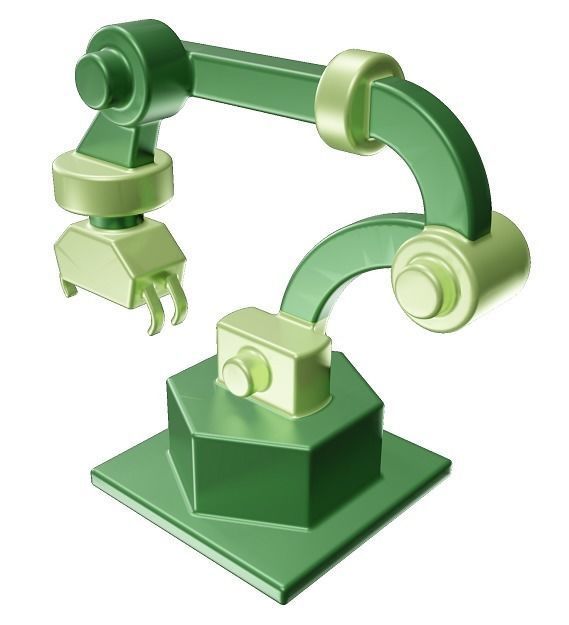 Fabulous Robot Arm Toy Low-poly 3D model_2