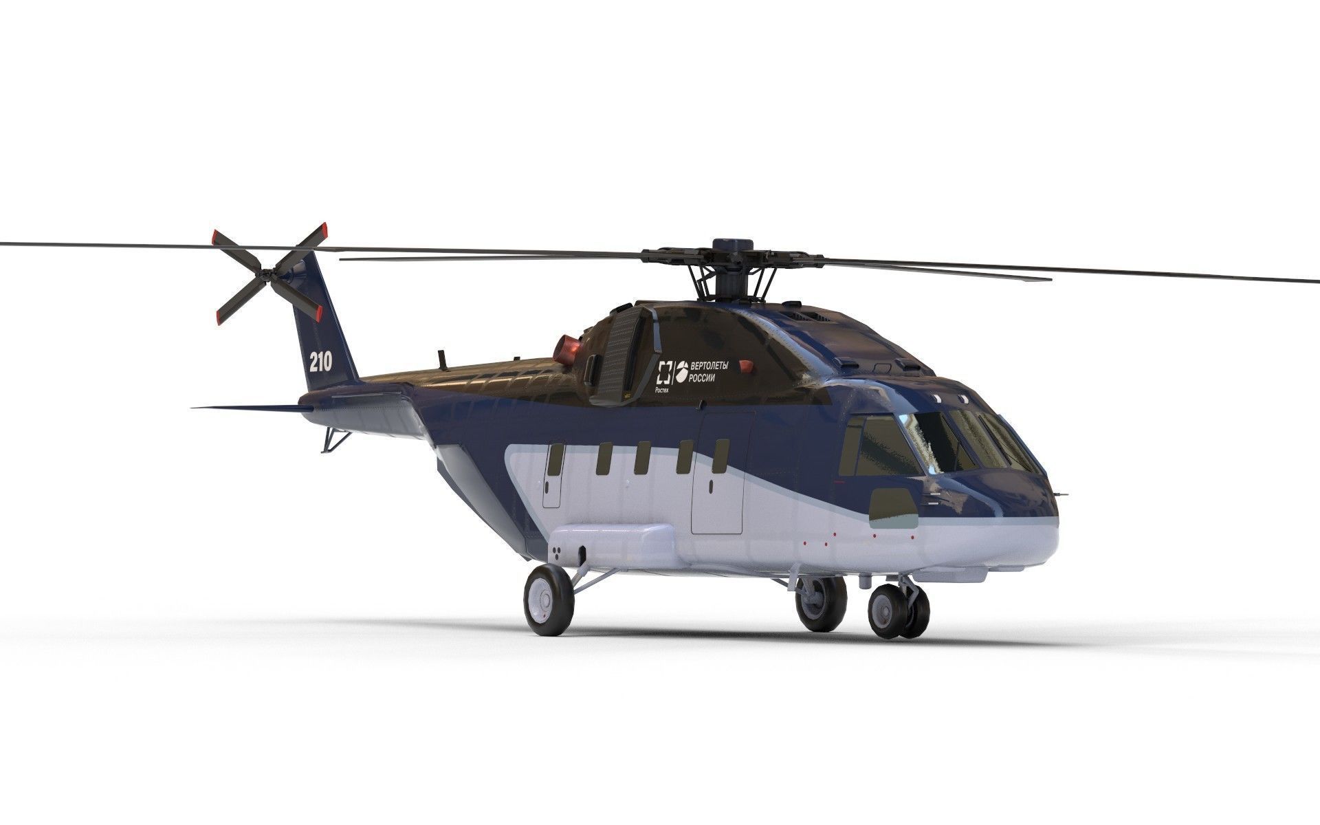 Helicopter asset Low-poly 3D model_15