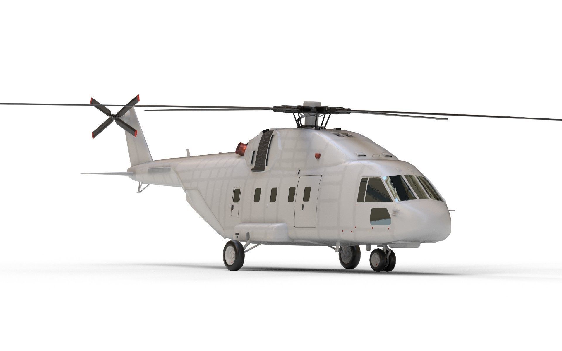 Helicopter asset Low-poly 3D model_14