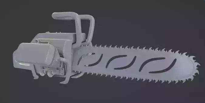 High Poly biker chainsaw  3D model