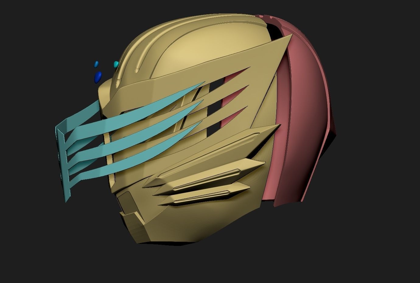 Kamen Rider Tiger Helmet 3D print model_3