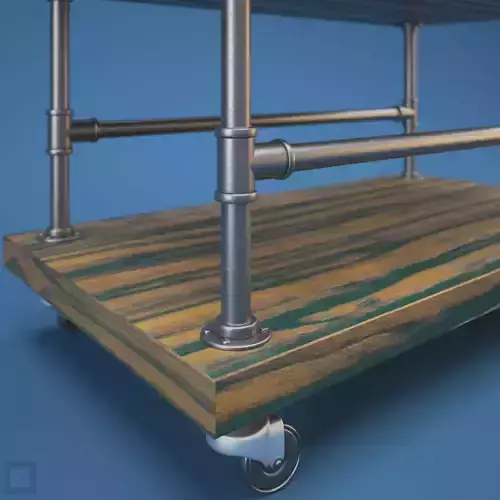 Modular 3D Bar cart 3D model
