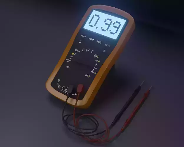 Multimeter 3D model digital
