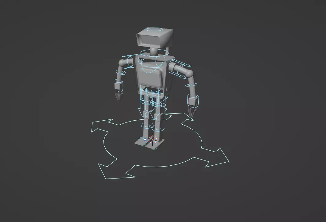 Rigged Robot Low-poly 3D model