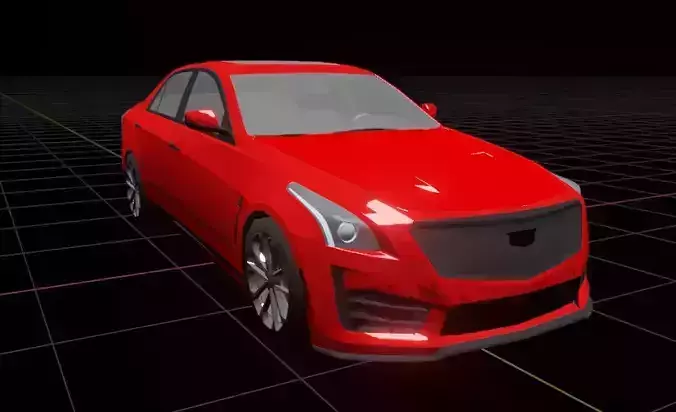 Cadillac cts Low-poly 3D Model