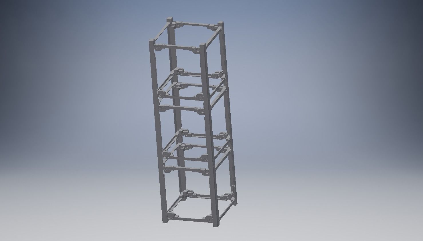 CubeSat 3U frame structure 3D model_4