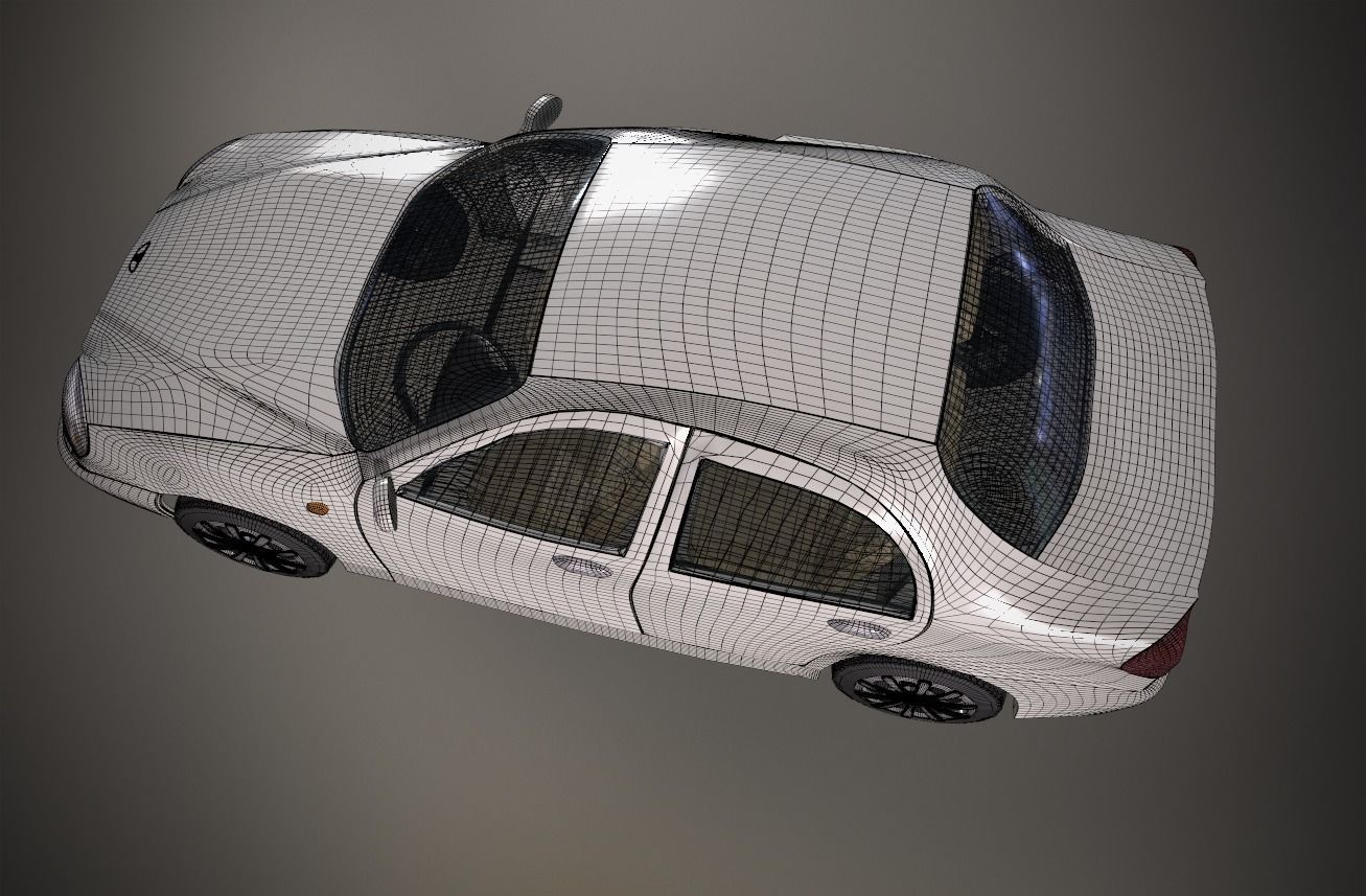 Daewoo Lanos T100 1998 3D model_5