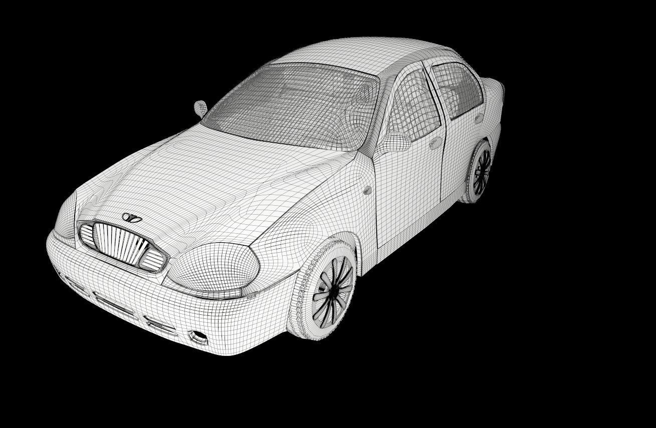 Daewoo Lanos T100 1998 3D model_3