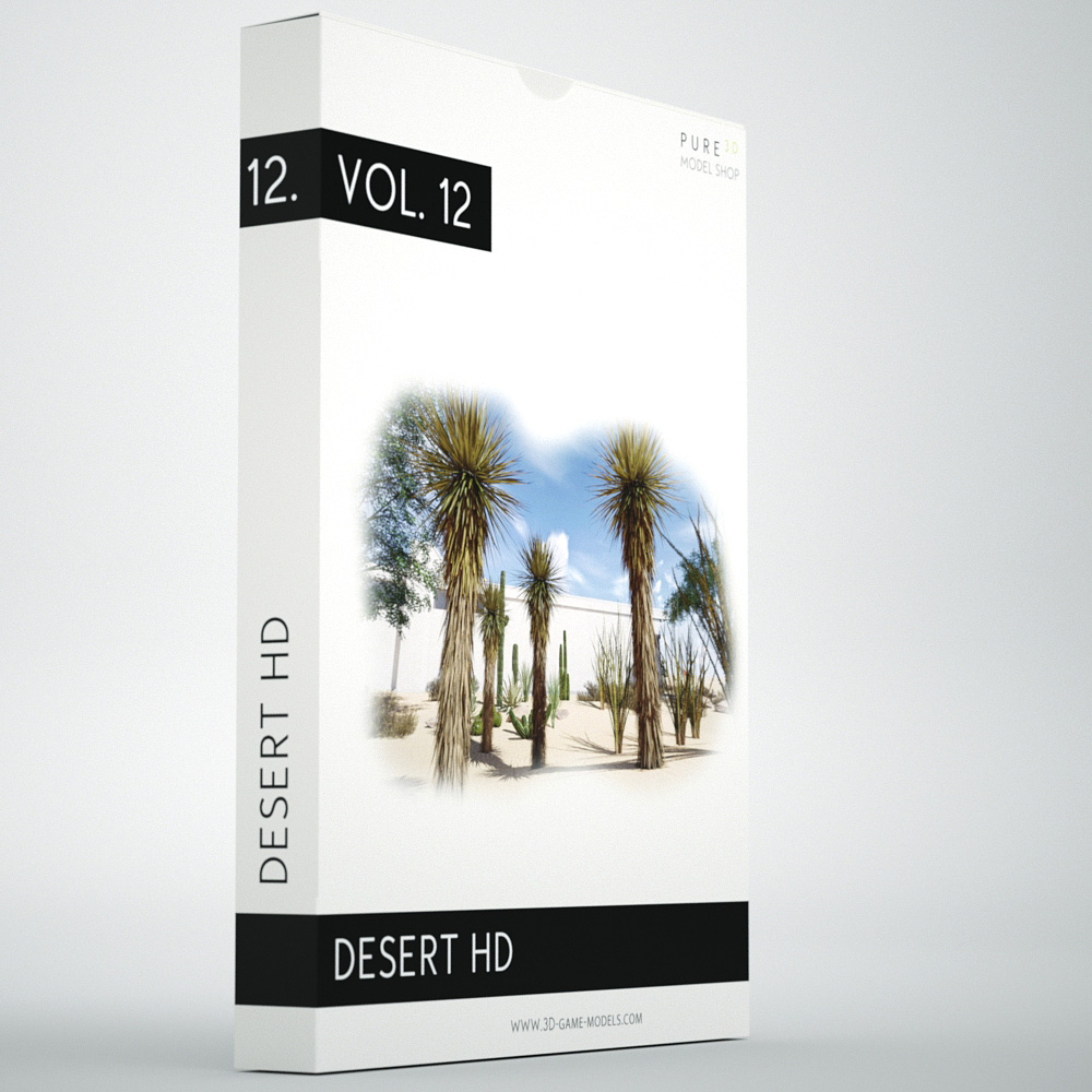 20 Desert Game-Models Low-poly 3D model_4