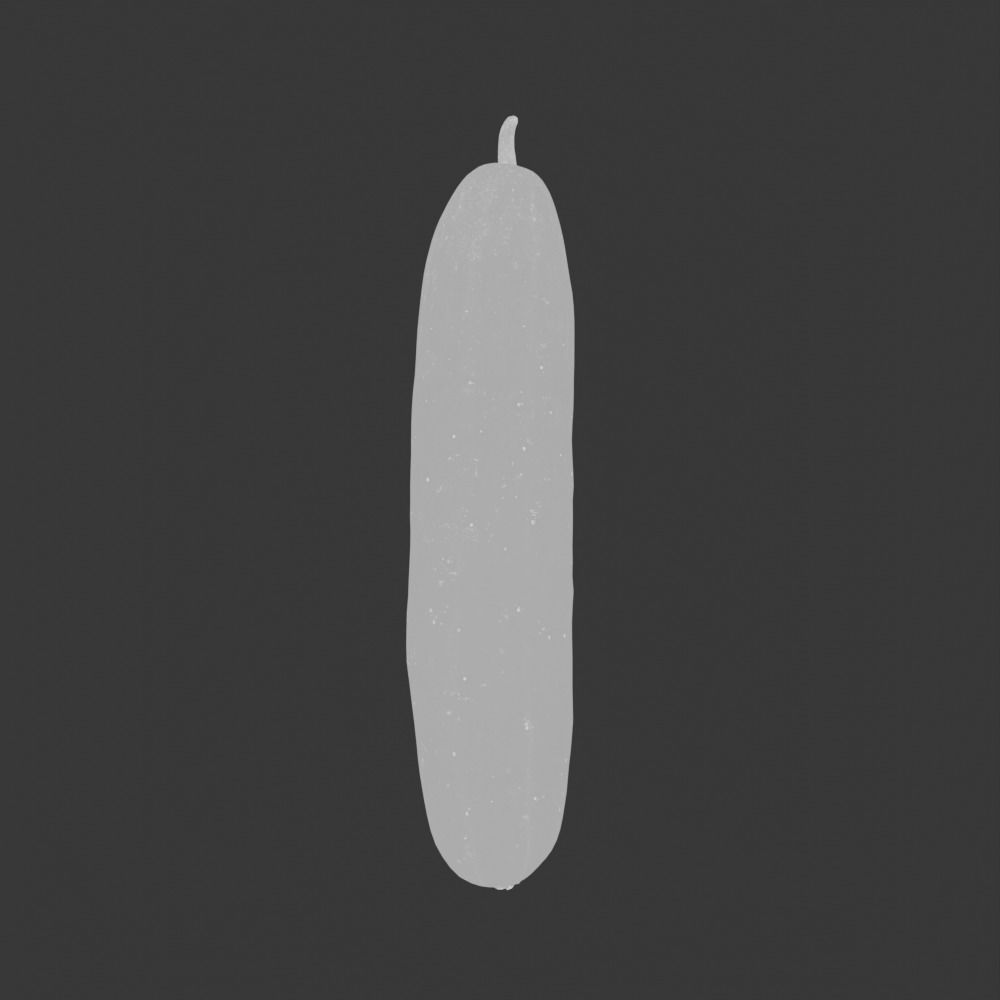 Photoscanned Cucumber Vol 1 Low-poly 3D model_29