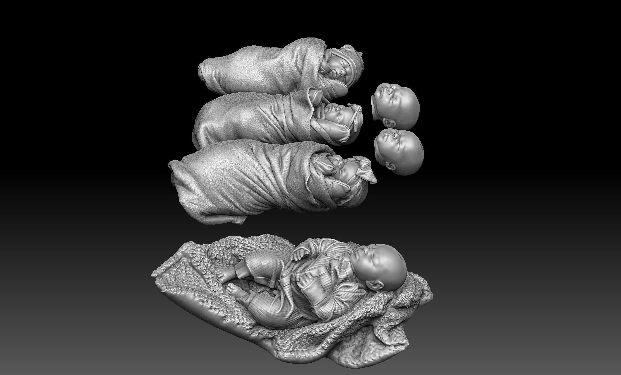 Baby 3D Scan Reference 3D model_4