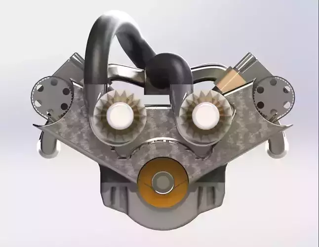 Engine V6 Twin Turbo 3D print model