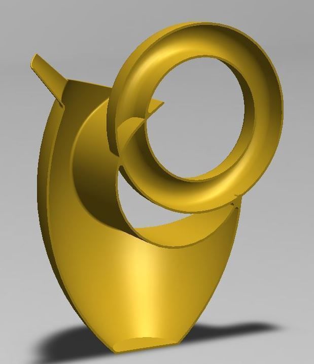 Bird Jug with a great spout Low-poly 3D model_11