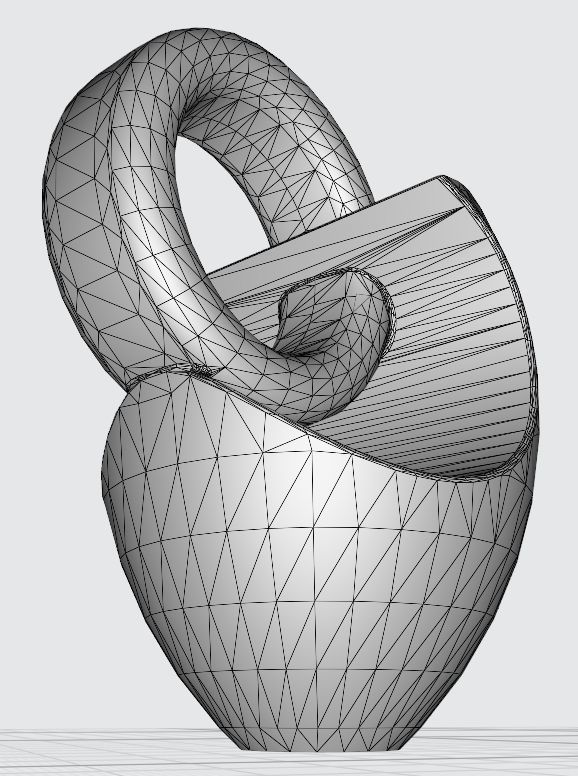 Bird Jug with a great spout Low-poly 3D model_5