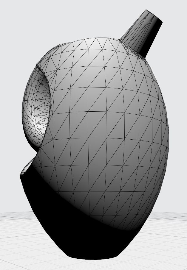 Bird Jug with a great spout Low-poly 3D model_2