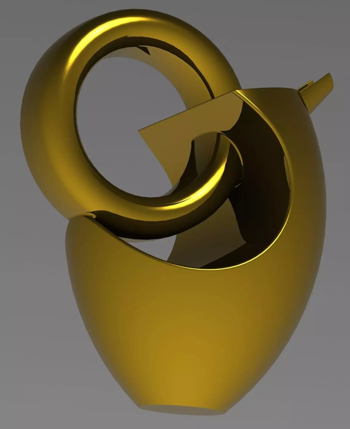 Bird Jug with a great spout Low-poly 3D model_0