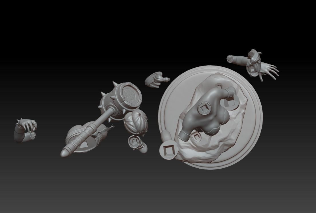 Harley Quinn Statue - Statue 3D print model fanart  3D print model_10