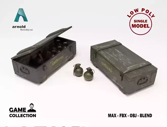 Military Box and Grenades