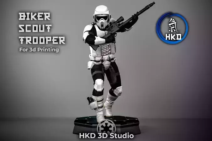 Biker Scout Trooper Fanart - Star Wars 3D print model