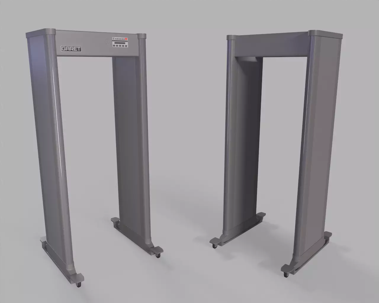 Walk-Through Metal Detector Low-poly 3D model