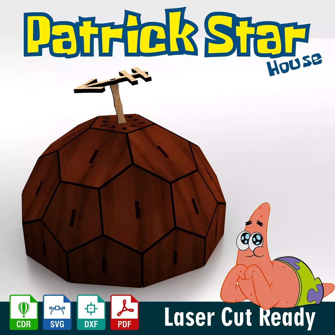 Patrick Star house 3D print model_0