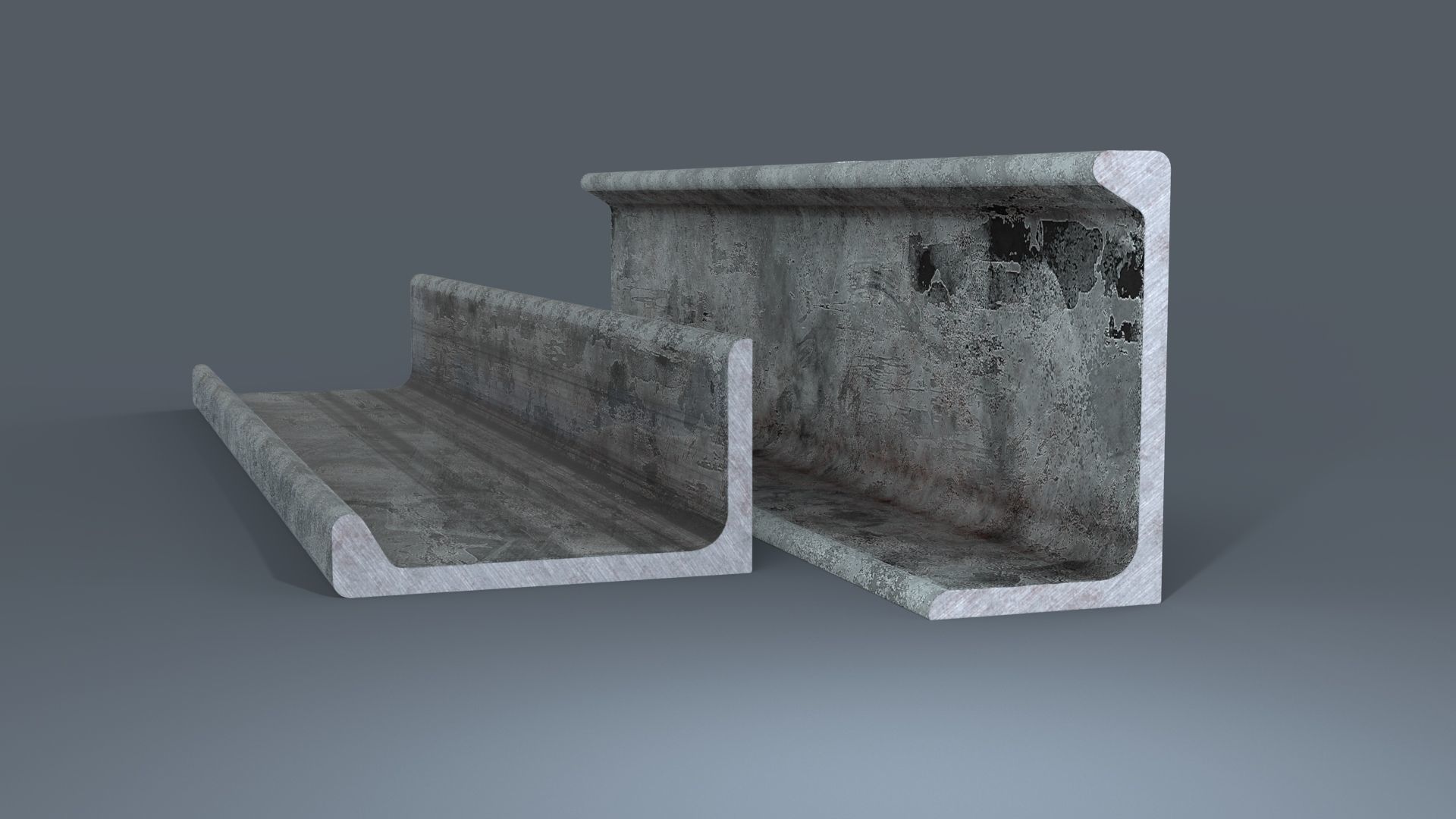 Angle Steel Beam CLR Low-poly Model Low-poly 3D model_7