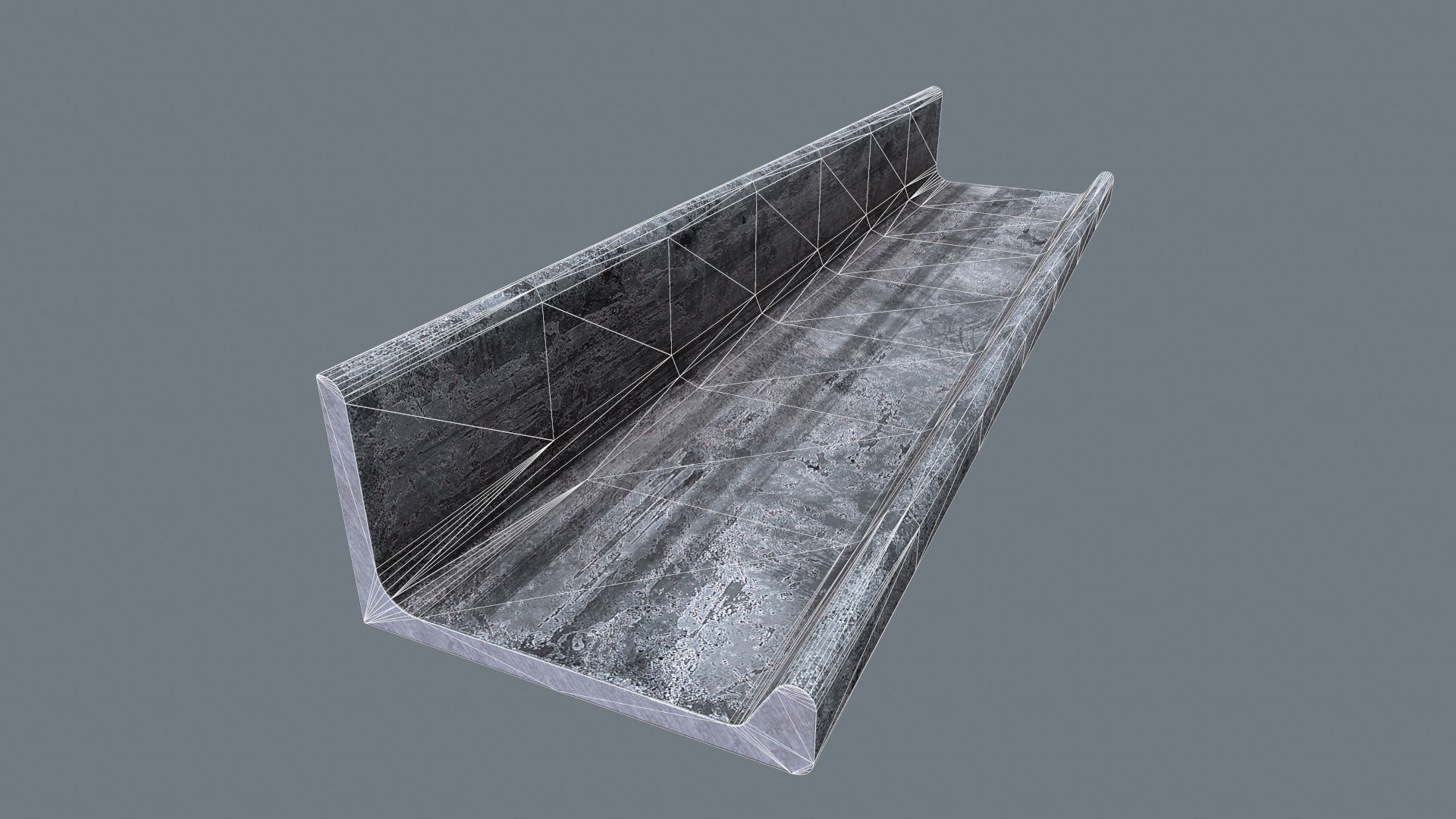 Angle Steel Beam CLR Low-poly Model Low-poly 3D model_4