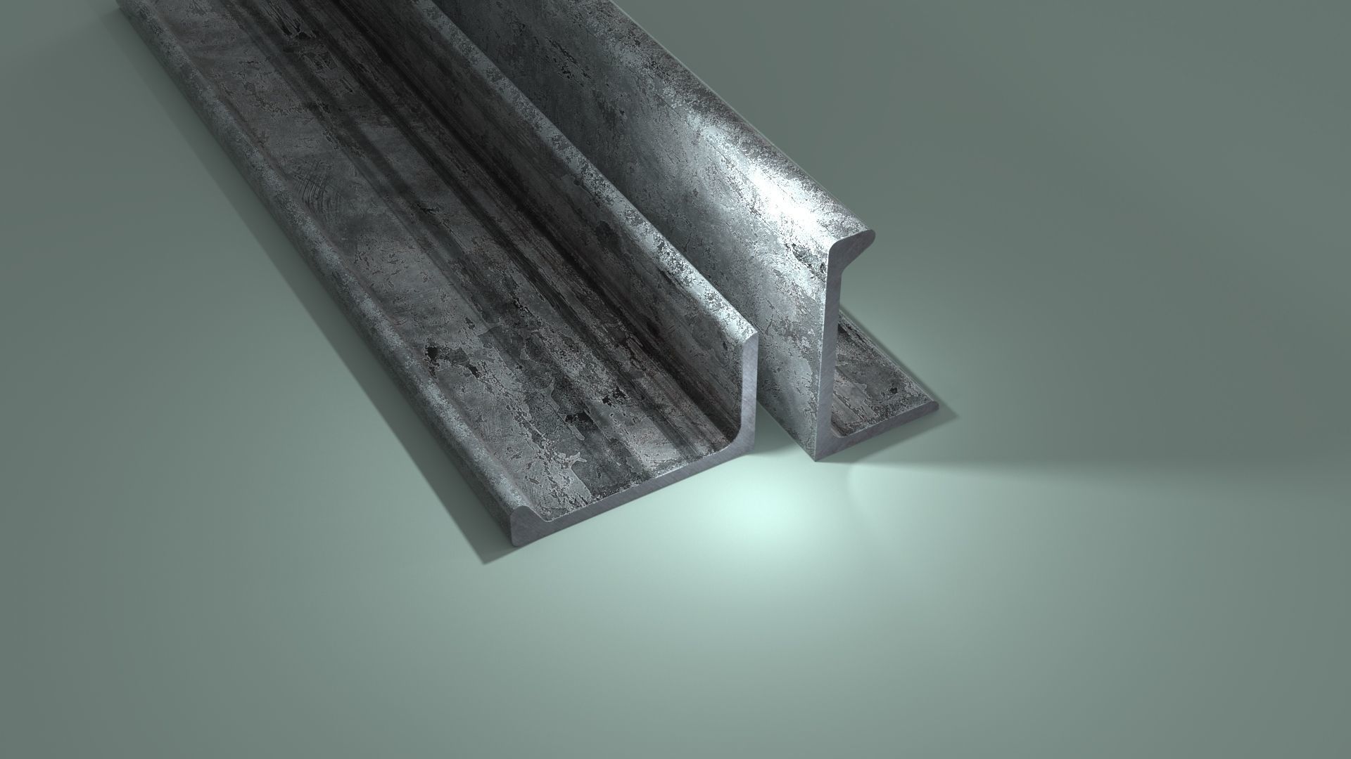 Angle Steel Beam CLR Low-poly Model Low-poly 3D model_9