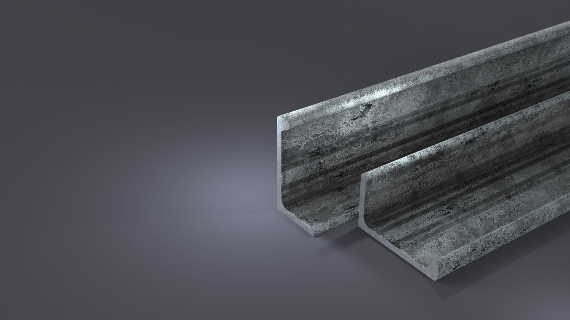Angle Steel Beam CLR Low-poly Model Low-poly 3D model_16