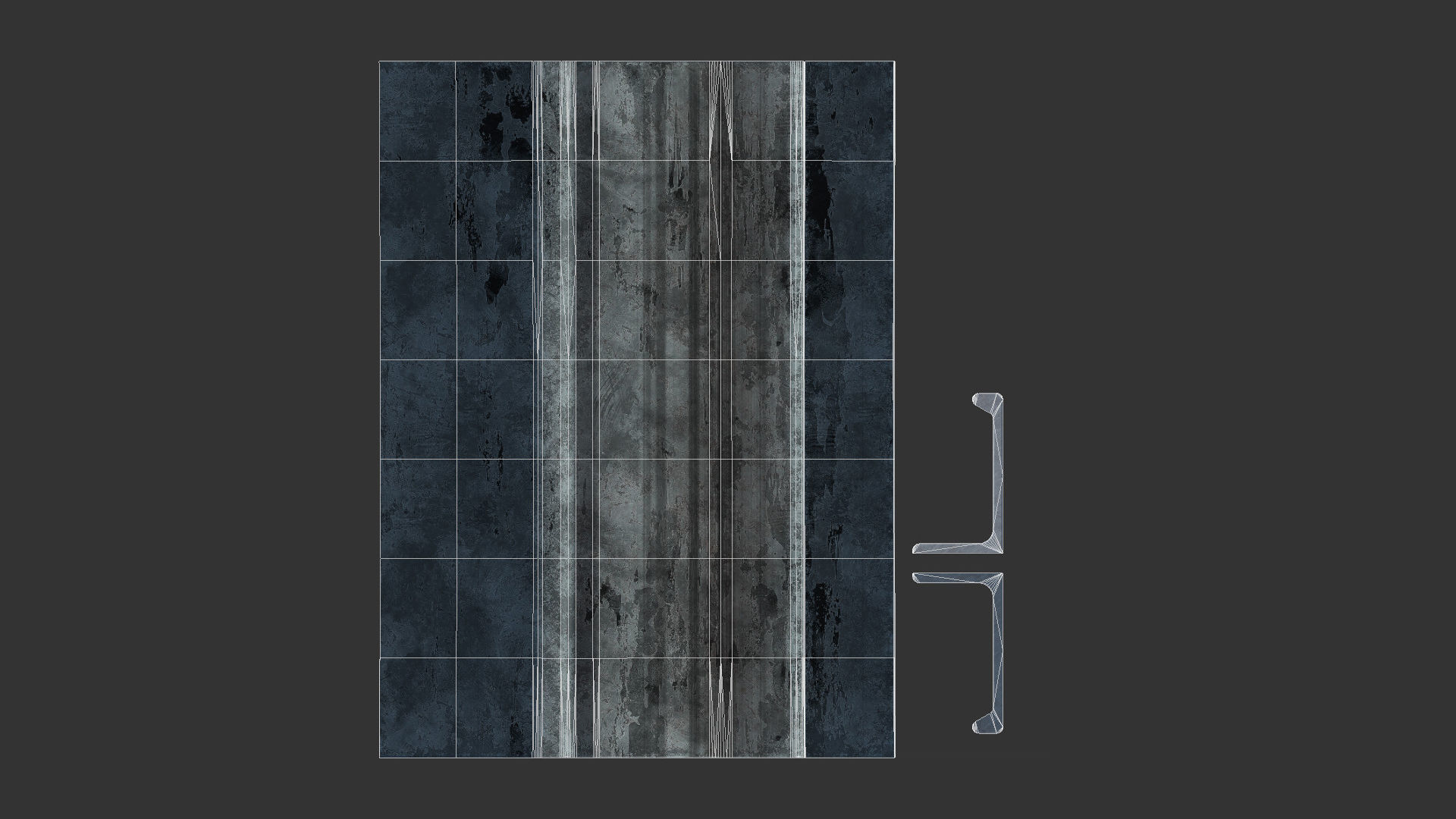 Angle Steel Beam CLR Low-poly Model Low-poly 3D model_2