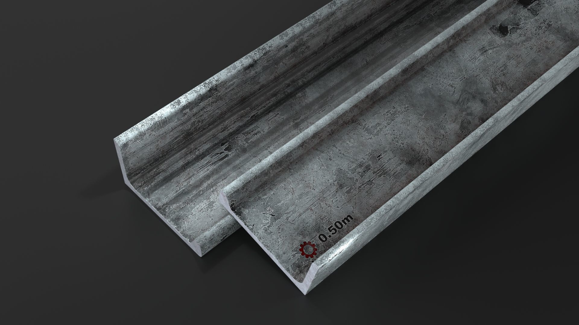 Angle Steel Beam SMB Low-poly Model Low-poly 3D model_14