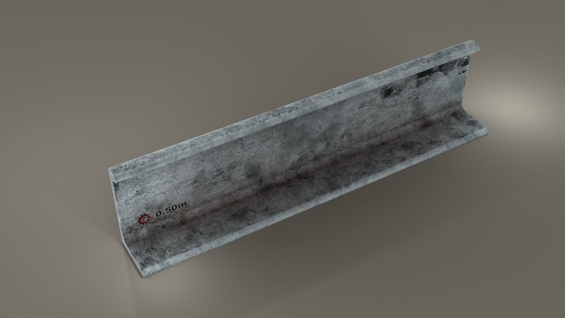 Angle Steel Beam SMB Low-poly Model Low-poly 3D model_11