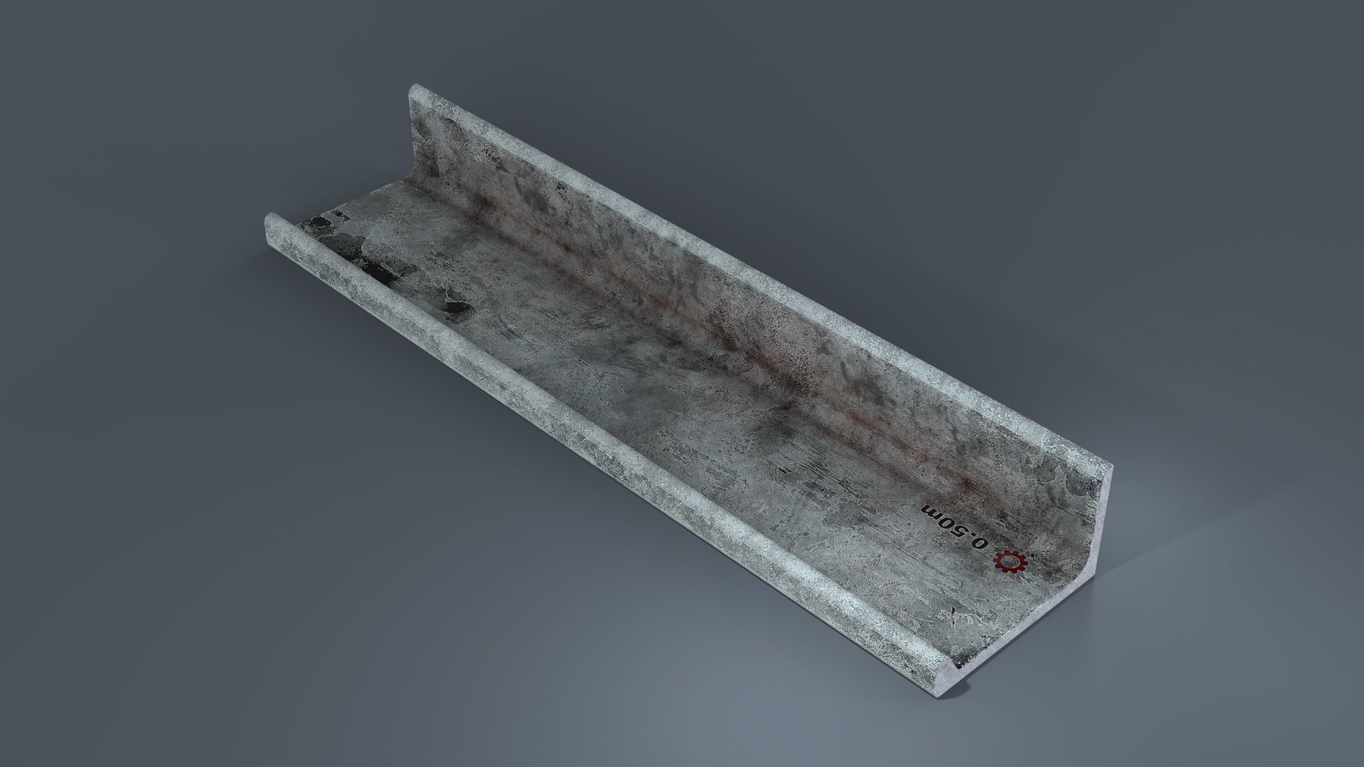 Angle Steel Beam SMB Low-poly Model Low-poly 3D model_9