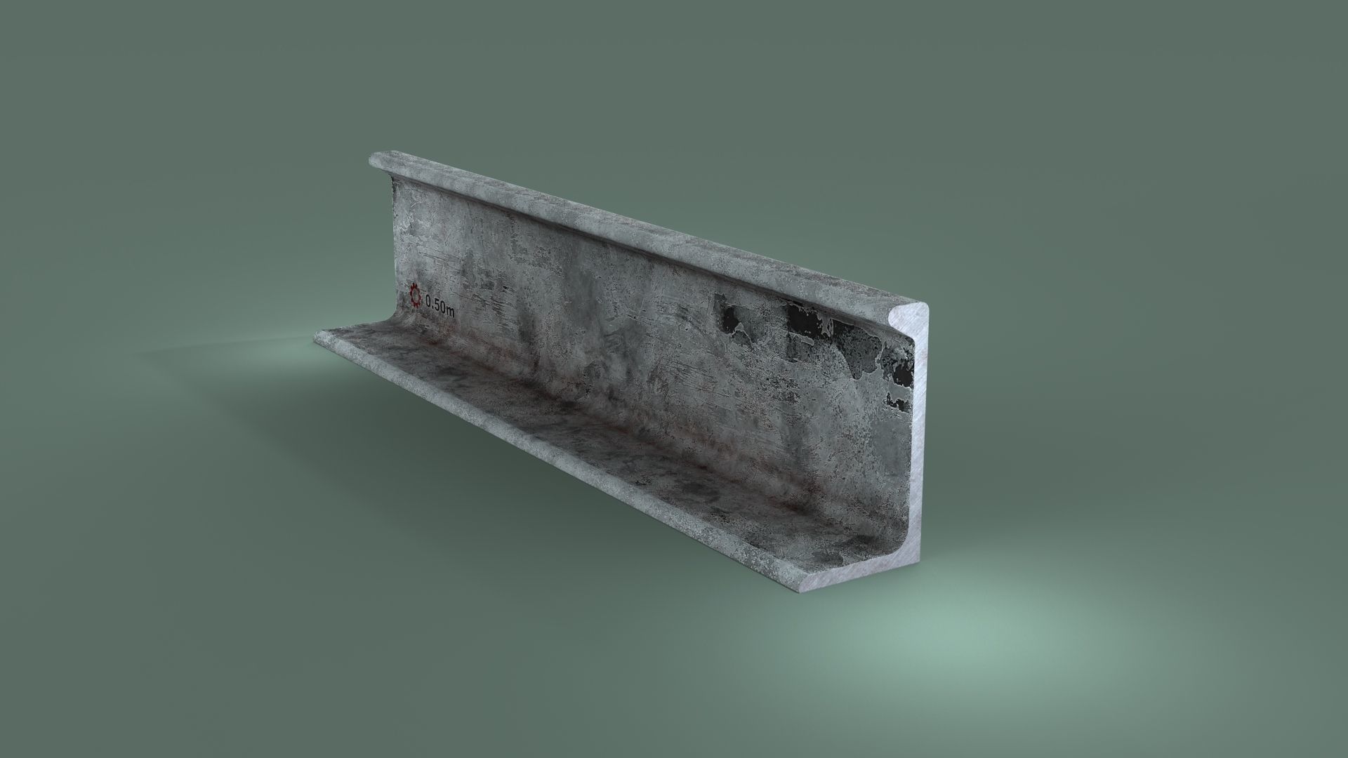 Angle Steel Beam SMB Low-poly Model Low-poly 3D model_6