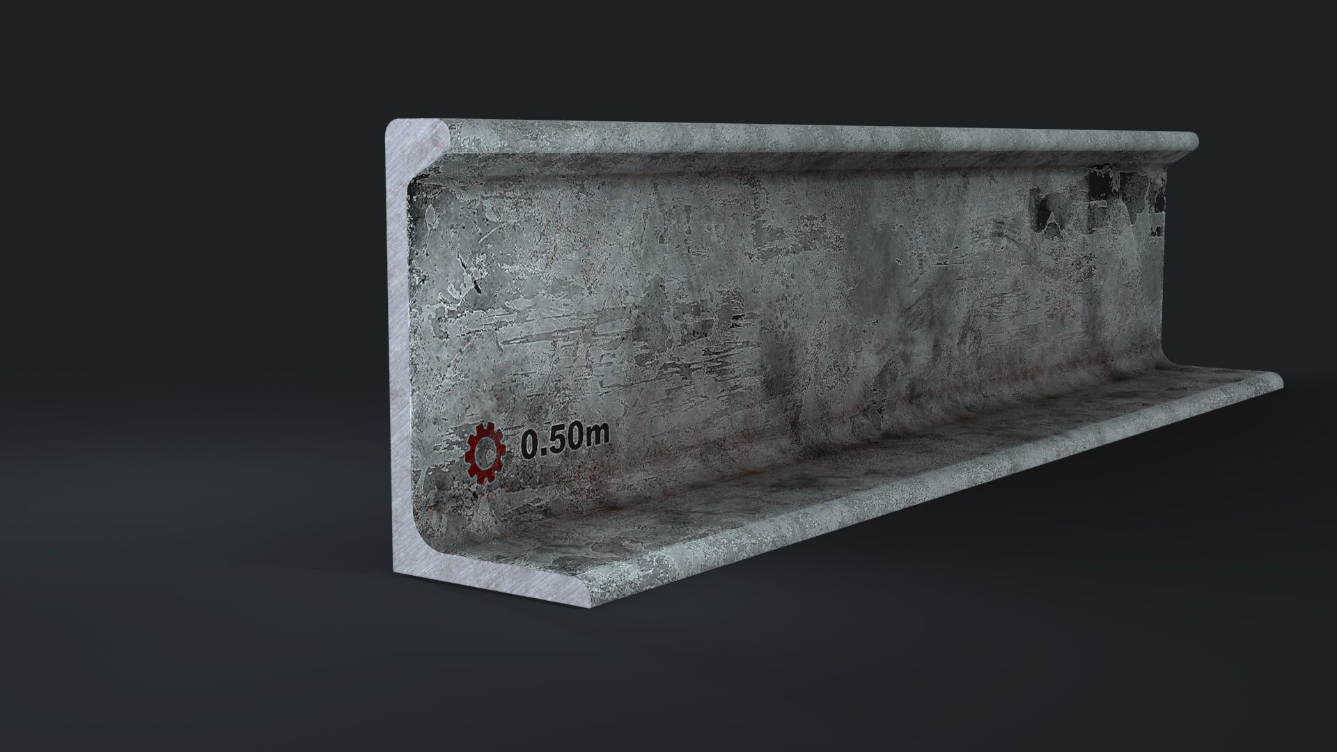 Angle Steel Beam SMB Low-poly Model Low-poly 3D model_8