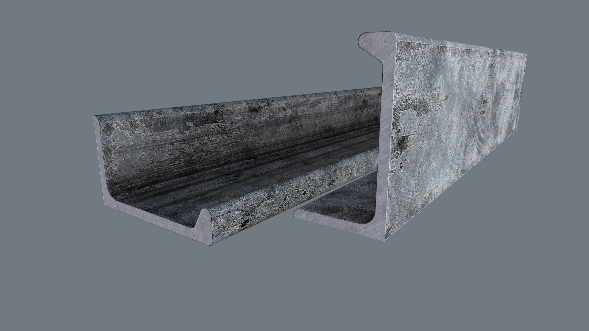 Angle Steel Beam SMB Low-poly Model Low-poly 3D model_2