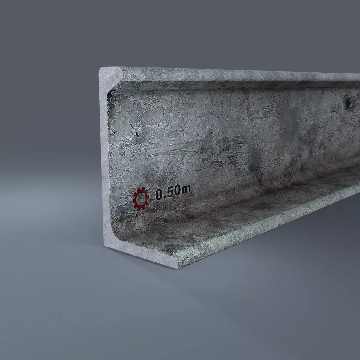Angle Steel Beam SMB Low-poly Model Low-poly 3D model_0